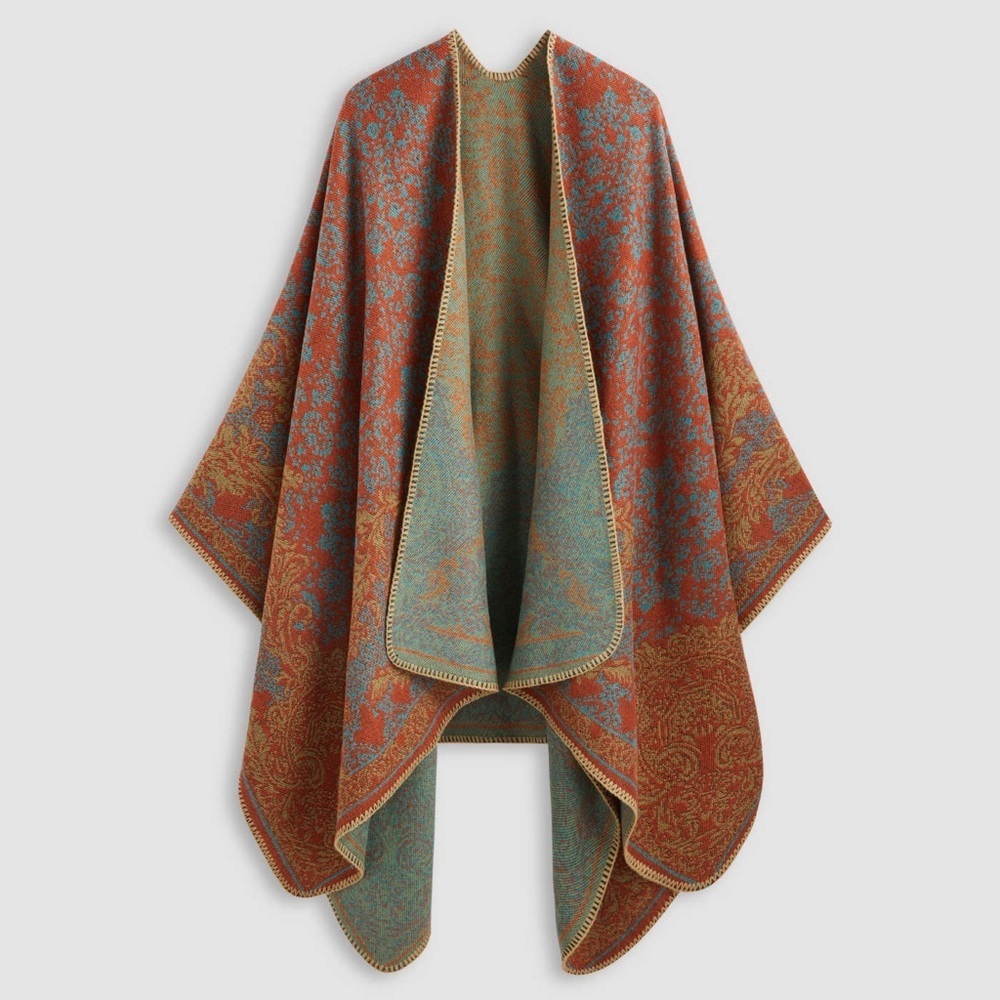 Cider ALL OVER PRINT WINTER WARM SHAWL - Picture 4 of 7